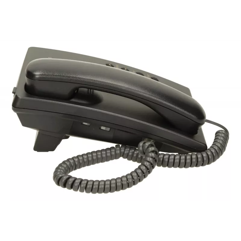 Laidinis telefonas Panasonic KX-TS500 juodas su skambintojo ID ir garsiakalbiu