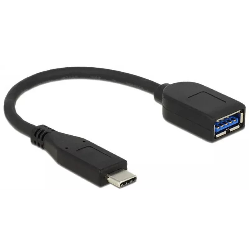 USB laidas DeLOCK USB 3.1 Gen 2 Type-C/Typ-A 0,1 m juodas