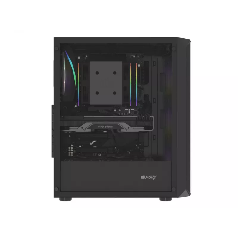 Korpusas Fury Shobo SH4F su RGB langu ir 4 ventiliatoriais MIDI kompiuteriui