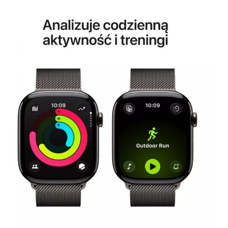 Apple Watch Series 11 GPS + Cellular 42mm Slate Titanium Case with Slate Milanese Loop