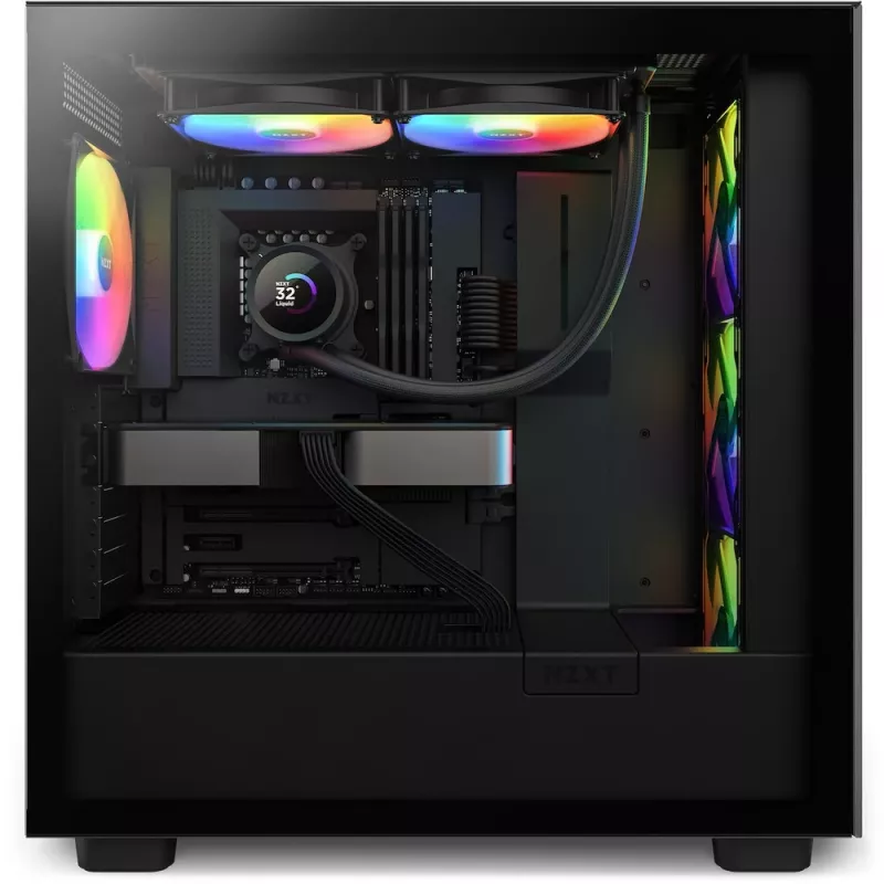 Vieningas skystas aušintuvas NZXT Kraken 280 RGB 14 cm Juodas