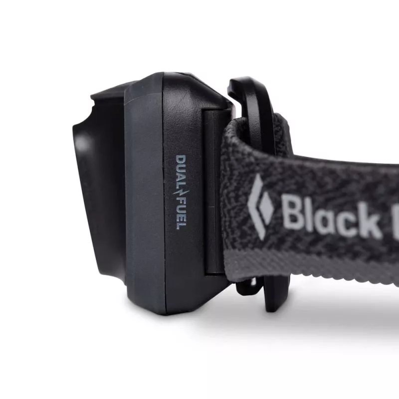 Galvos žibintuvėlis Juoda Diamond Spot 400 — 400 lm, LED, IPX8 atsparus vandeniui, AAA, spindulio nuotolis 12–100 m, juodas
