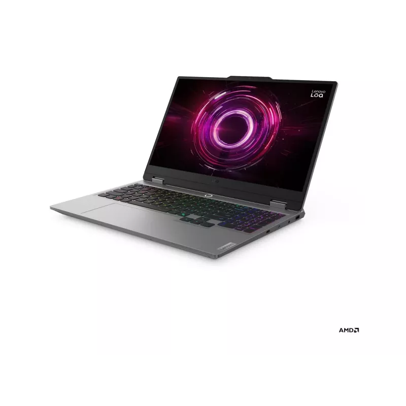 Laptop Lenovo LOQ Ryzen 5, 15,6 colio FHD IPS 144Hz, 16GB RAM, 512GB SSD, NVIDIA RTX 5050 8GB, Windows 11 Home (Luna Grey)