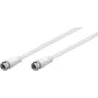 Goobay SAT antenos kabelis (A+ klasė, >95 dB), 3 kartus ekranuotas, 2 m, baltas - F kištukas > F kištukas (visiškai ekranuotas) (58816)