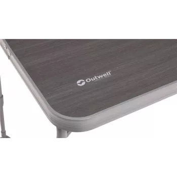 Stalas Outwell Coledale M Pilka — aliuminis viršus ir rėmas, 680×1000 mm, aukštis 56 cm