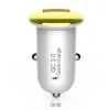 Automobilinis įkroviklis Devia Mushroom serija QC3.0 18W auksinis – USB Quick Charge 3.0, 18W išvestis