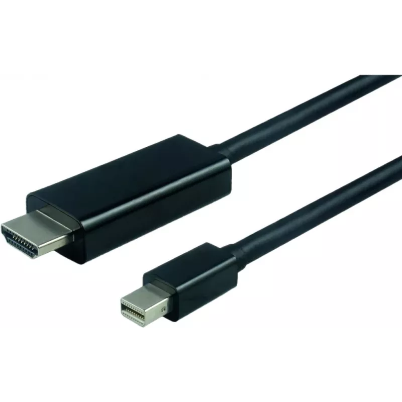 VALUE - vaizdo kabelis - DisplayPort / HDMI - Mini DisplayPort (V) į HDMI (V) - 1 m - ekranuotas - juodas (11.99.5795)