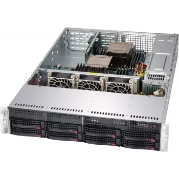8U stovo montavimo korpusas Supermicro SuperChassis 825TQC-R802WB su 800 W maitinimo šaltiniu