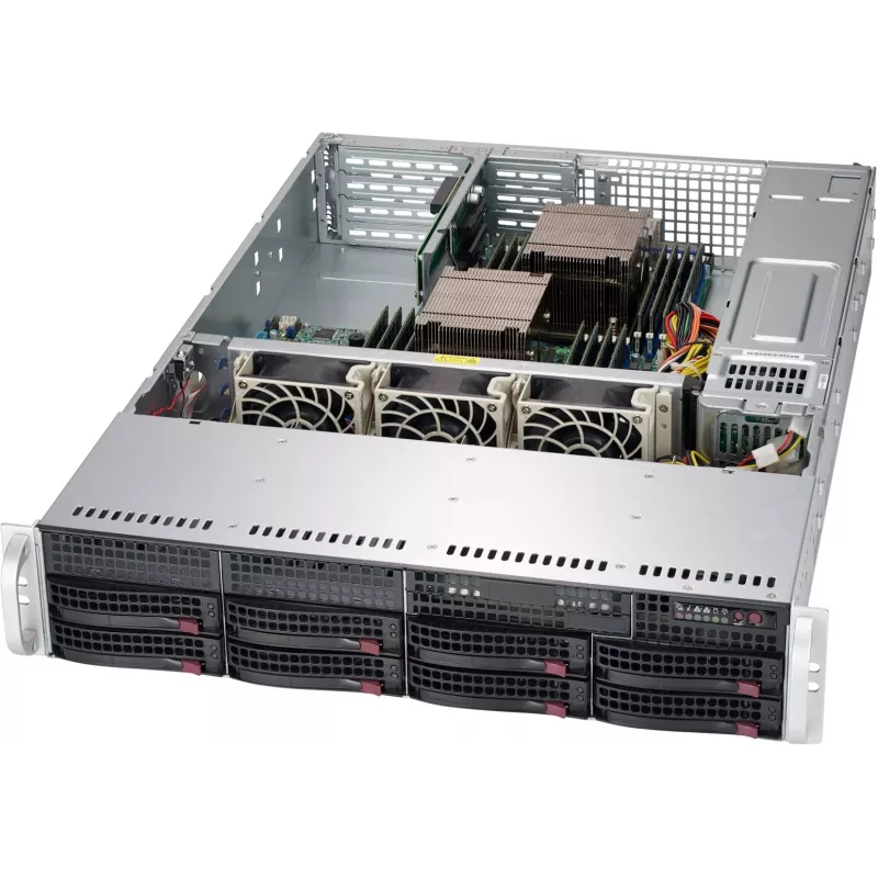 8U stovo montavimo korpusas Supermicro SuperChassis 825TQC-R802WB su 800 W maitinimo šaltiniu