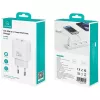 USAMS CC315 T65 25W 1xUSB-C 1xUSB-A greito įkrovimo sieninis įkroviklis