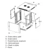 Extralink 6U 600x450 ASP pilka ant sienos montuojama spinta, metalinės durys