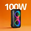 Nešiojamasis muzikos centras MANTA SPK0401B100 Bluetooth garsiakalbis, 100 W pikinė galia, FM radijas, karaoke, įmontuota baterija, X-BASS