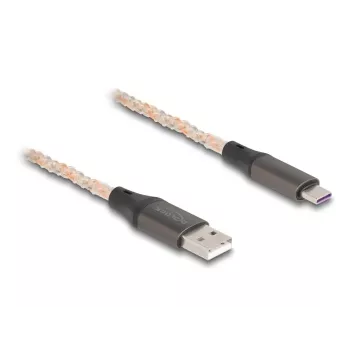 DeLOCK USB 2.0 laidas Type-A – USB Type-C RGB 1 m