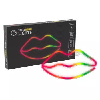 Neoninės lempos MANTA SNL61RGB LIPS RGB spalvą keičiantis dekoratyvinis ženklas, modelis SNL61RGB
