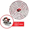 Einhell TE-CS 18/165-1 Li - Solo 16,5 cm Juoda, Raudona, Sidabrinė 4200 RPM