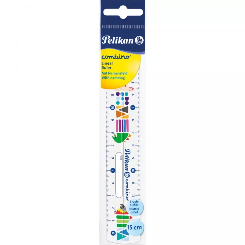 Liniuotė Pelikan 811224 150 mm plastikinė įvairiaspalvė