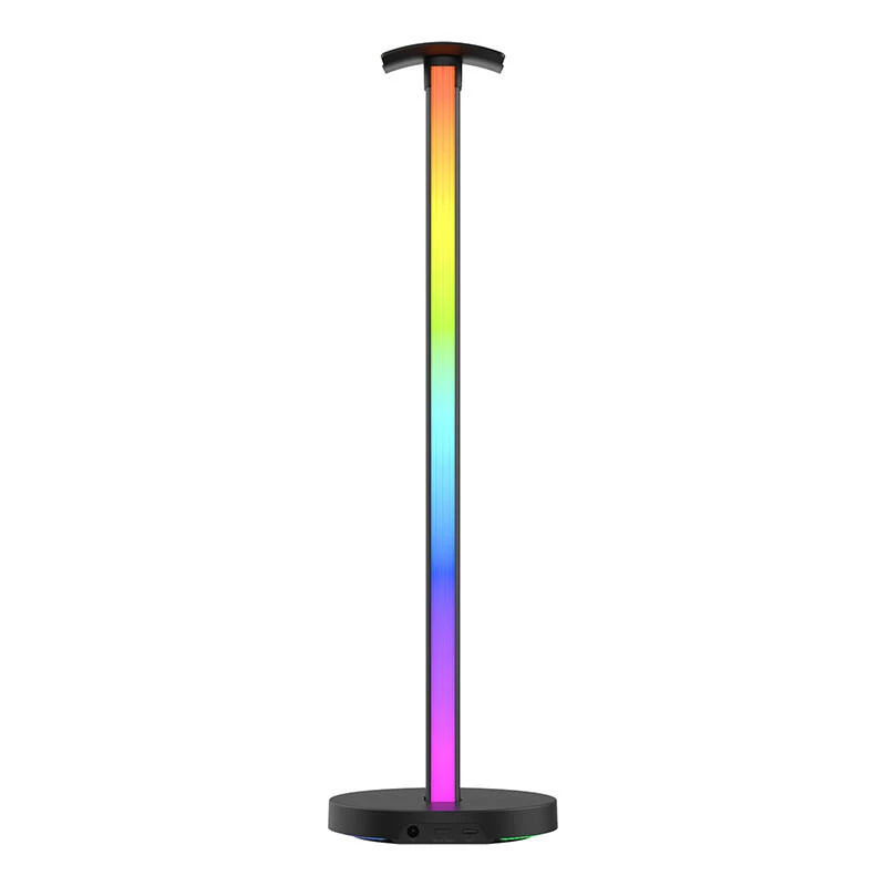 Stalinė lempa Yeelight Beam RGBIC juoda — LED 12W, daugiaspalvė aplinkos, 400×117 mm, AC/USB 12V