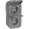 Legrand Plexo New APWG 069744L Schuko lizdas IP44 pilkas 2 krypčių vertikalus 5 (069744L)