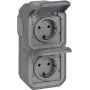 Legrand Plexo New APWG 069744L Schuko lizdas IP44 pilkas 2 krypčių vertikalus 5 (069744L)