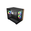 PC korpusas Cooler Master Elite 481 Wood — dviejų kamerų mATX su natūralaus medžio dizainu ir dviem grūdinto stiklo šonais