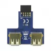 DeLOCK 9 kontaktų 2,54 mm 2 x USB 2.0 1 x 9 kontaktų 2,54 mm juoda mėlyna sidabrinė