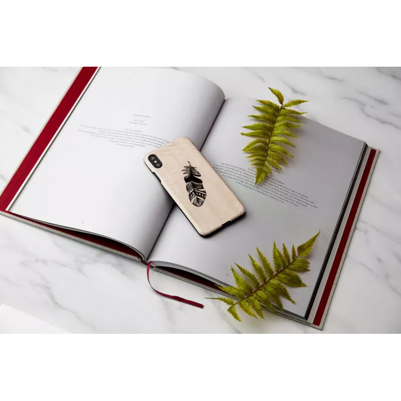 man and wood išmaniojo telefono dėklas iPhone XS Max, indiškos juodos spalvos