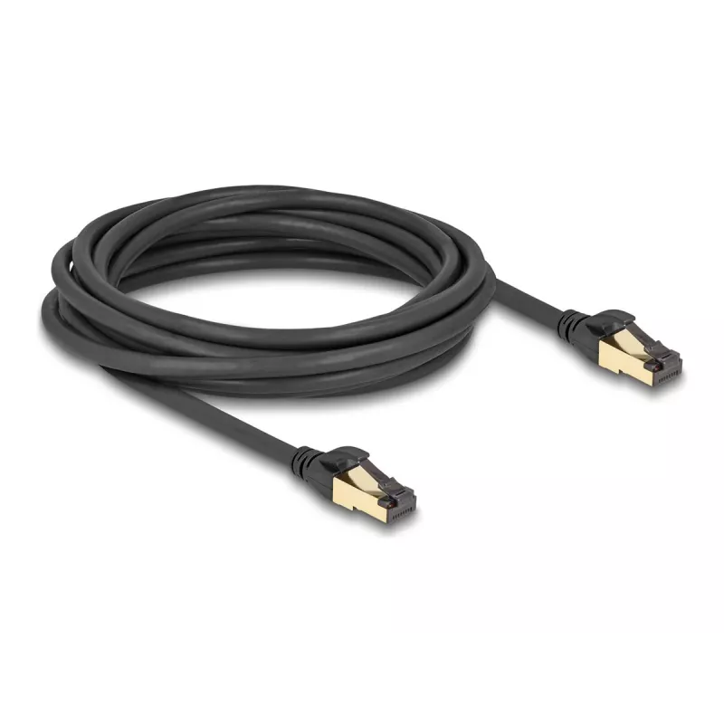 Tinklo kabelis DeLOCK RJ45 Cat.6A kištukas–kištukas S/FTP 5 m juodas