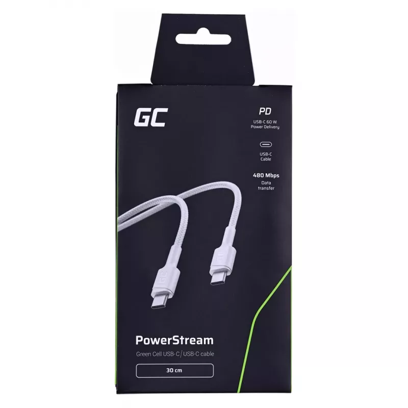 Greencell KABGC31W USB laidas baltas