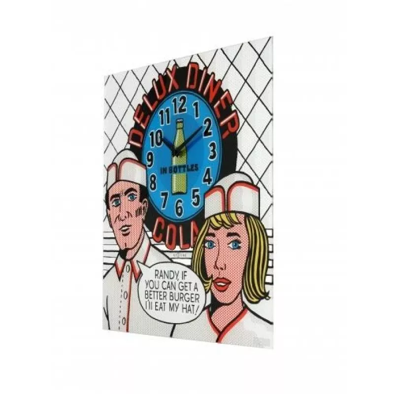 NeXtime klok 8167 Delux Diner, 43x43cm, Sieninis, Įvairiaspalvis
