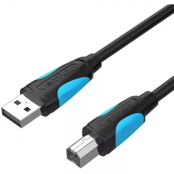 USB 2.0 A–USB-B laidas Vention VAS-A16-B500, 5 m, juodas, kištukas–kištukas, 480 Mbps