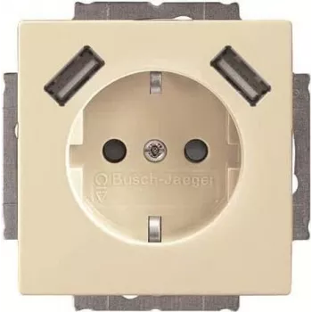 Busch-Jaeger SCHUKO-2x USB kištukinis lizdas 20 EUCB2USB-82 (2CKA002011A6269)
