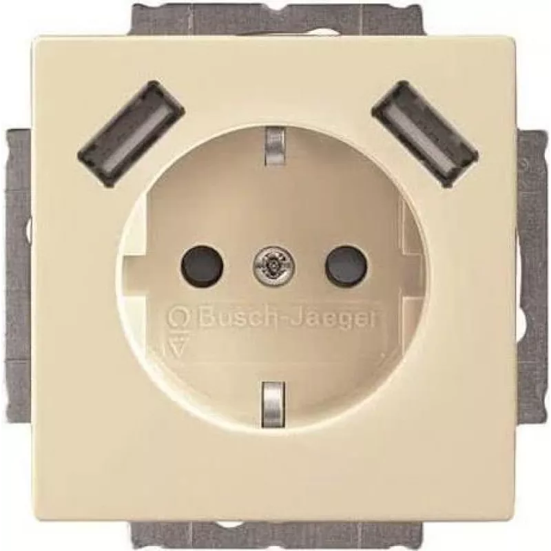 Busch-Jaeger SCHUKO-2x USB kištukinis lizdas 20 EUCB2USB-82 (2CKA002011A6269)
