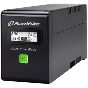 PowerWalker VI 600 SW FR nepertraukiamo maitinimo šaltinis (UPS) 600 VA 2 kintamosios srovės išėjimai linijinės sąveikos (VI 600 SW FR)