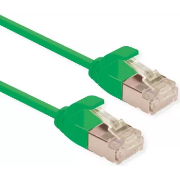 ROLINE Green - tinklo kabelis - RJ-45 (Kiš.) į RJ-45 (Kiš.) - 5 m - U/FTP - CAT 6a - be halogenų, lietas, nesipainiojantis - žalias (21.44.3337)