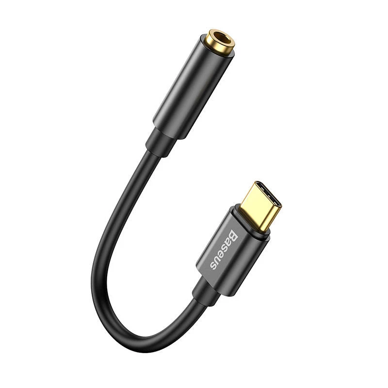 Adapteris Baseus CATL54-01 USB-C į 3,5 mm, juodas