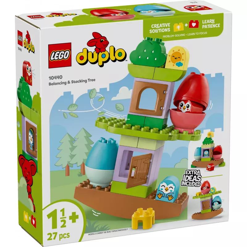 Konstravimo žaislas LEGO DUPLO Balansuojantis ir rikiuojamas medis 10440 — 27 dalys, nuo 1,5 metų, didelės spalvingos kaladėlės
