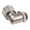 90 laipsnių jungtis G1/4 colio į 13/10 mm - kompaktiška, sidabrinė