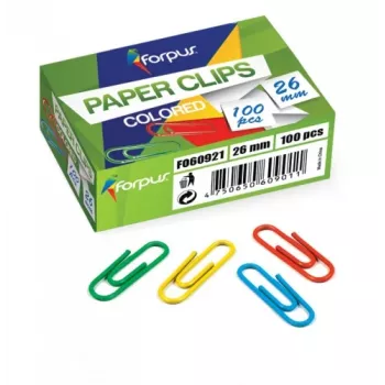 Clips Forpus, spalvoti, 26 mm, apvalūs (100) 1104-008