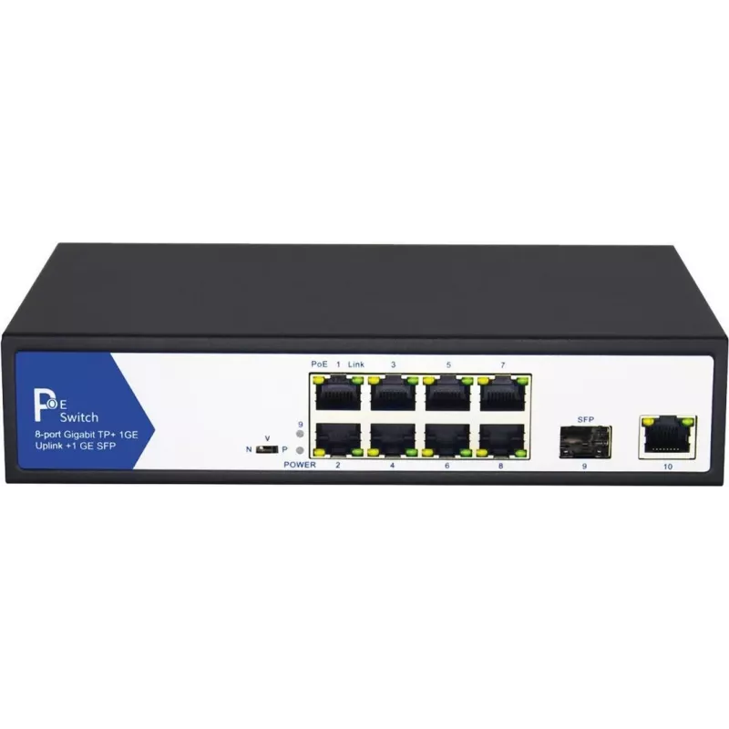 Gigabit Ethernet jungiklis VALUE 21.99.1193 10/100/1000 Mbps, nevaldomas, 8 prievadai