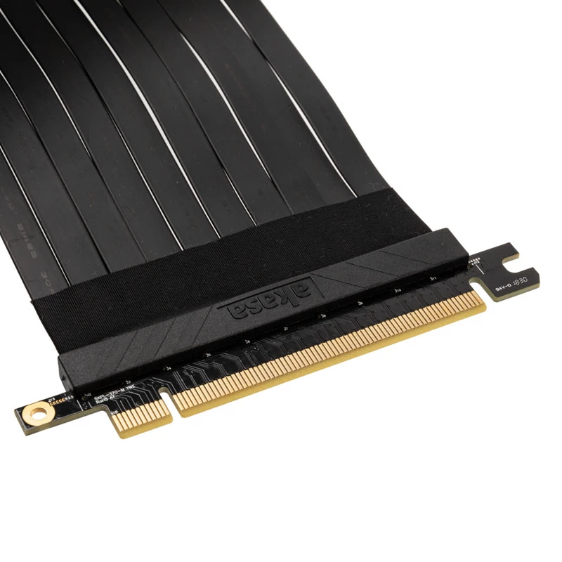 Akasa RISER Juoda X2 Premium PCIe 3.0 x16 20CM laidas