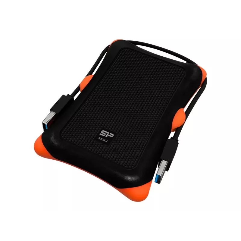 HDD/SSD korpusas Silicon Power Armor A30, 2,5 colio vieno lizdo, USB 3.2 Gen 1, Micro-USB A, oranžinė/juoda