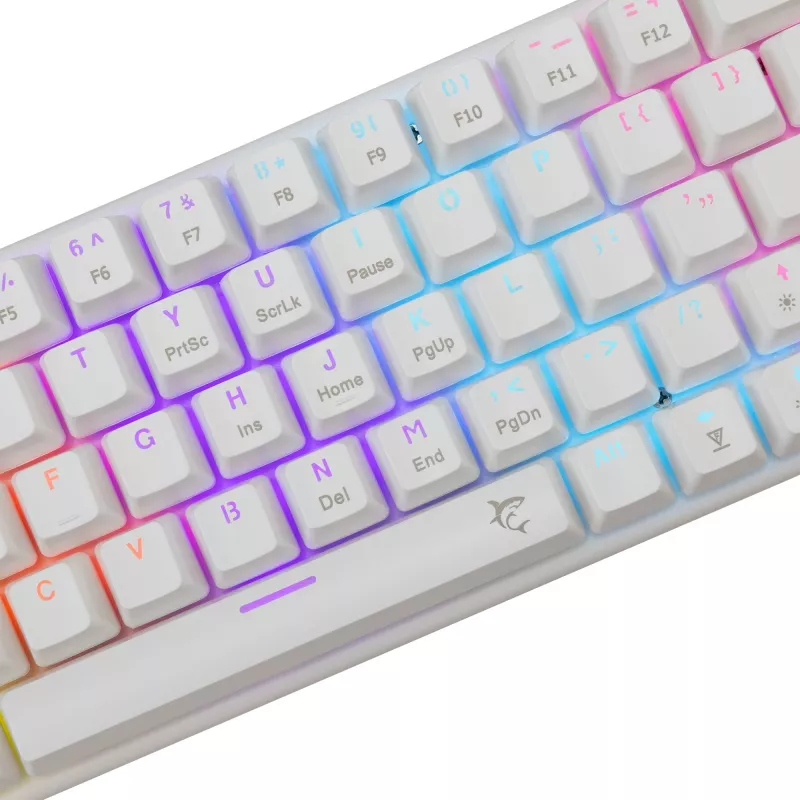 Mechaninė klaviatūra White Shark Wakizashi-2 US Red Switch, TKL/US išdėstymas, balta