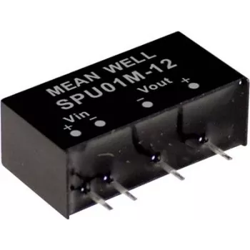 maitinimo adapteris MEAN WELL SPU01N-05, įvestis 21,6–26,4 V, išvestis 5 V, išėjimo galia 1 W