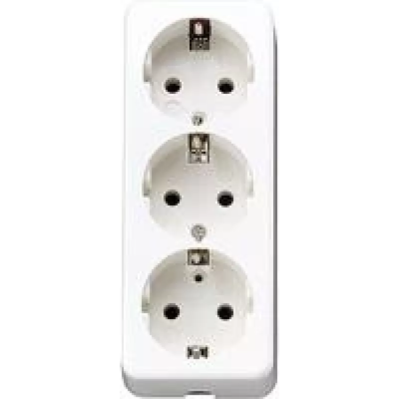 Jung Triple Schuko lizdas su tempimo atpalaidavimu, aws 10 S 23 L WW (10S23LWW)