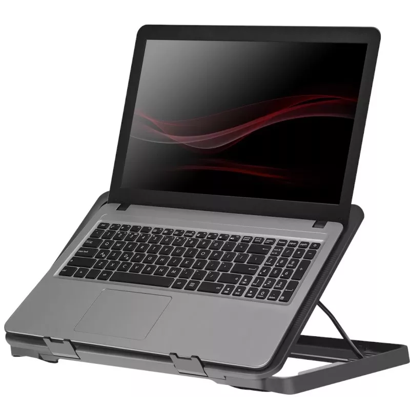 Nešiojamojo kompiuterio aušinimo padėklas DEFENDER NS-503 43,2 cm (17 colių) nešiojamiesiems kompiuteriams, 2 ventiliatoriai, maitinamas per USB, juodas