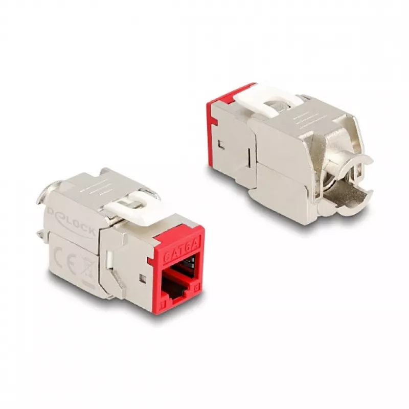 DeLOCK keystone modulis 88115 Plokščias Raudonas RJ-45 10 vnt.