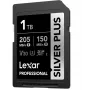 SDXC atminties kortelė Lexar Professional SidabrinėP UHS‑I 1 TB, skaitymas 205 MB/s, rašymas 150 MB/s, UHS‑I