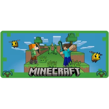 Pelės kilimėlis Kids Euroswan 80x30 cm Minecraft — didelis stalo kilimėlis pelei ir klaviatūrai