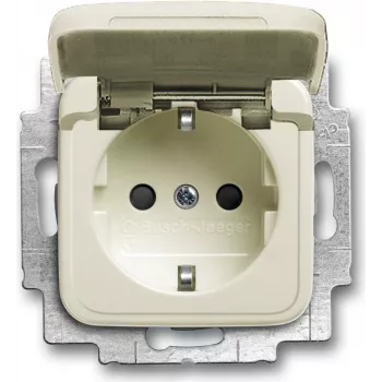 BUSCH JAEGER 20 EUKB-212 - CEE 7/3 - 2P+E - Smėlinė - 250 V - 16 A - 71 mm