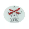 NeXtime klok 8807 Windmil, Ø30 cm, Sieninis, Balta / Juoda / Raudona